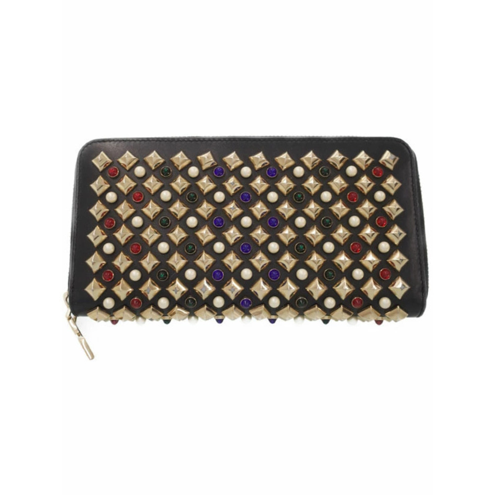 Christian Louboutin Panettone Studded Round Zipper Long Wallet